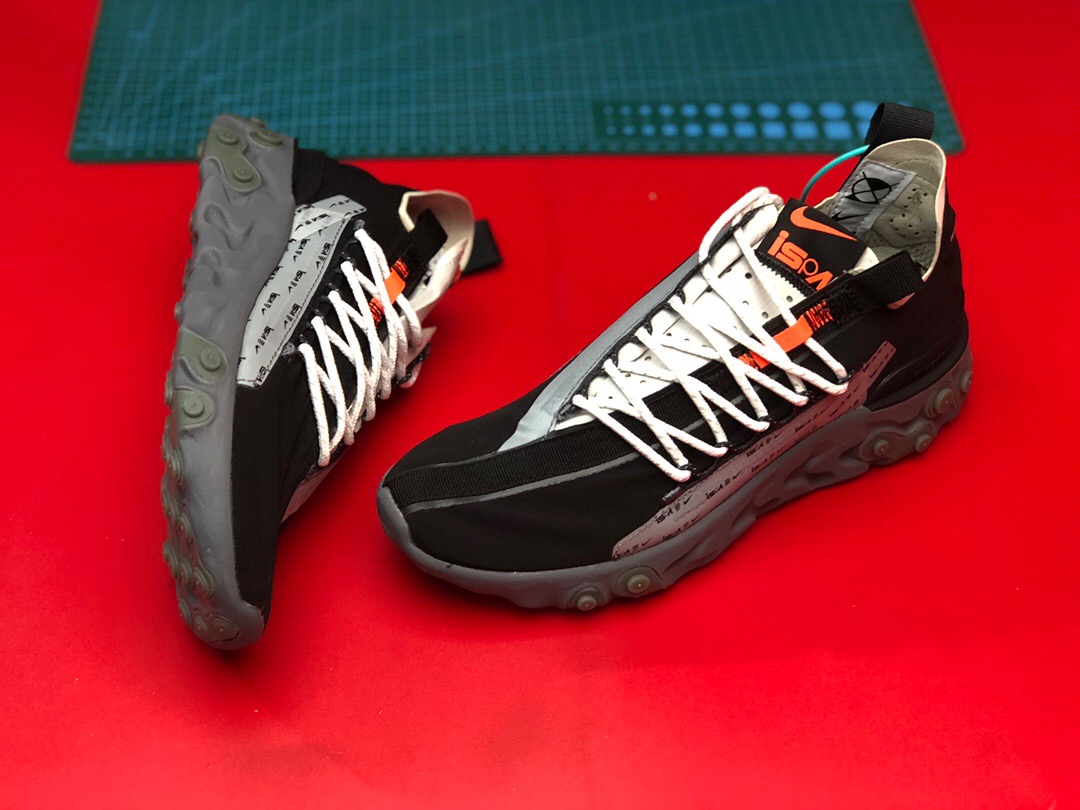 Nike REACT WR ISPA Black White Red Shoes